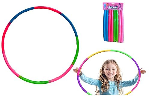 Hula Hop Bambini Colorato Cerchio Ginnico Diametro cm 60 Hula Hop Smontabile Regolabile Fitness Anello da Ginnastica per Bambini e Adulti Bambina Fitness Danza Yoga Addestramento Animali Domestici