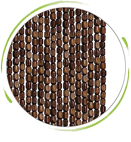 Türvorhang aus natürlichem Bambus, 90 Stränge, Moskitonetz, Perlenvorhang für den Innen- und Außenbereich, perfekt für Terrassen und Flure, 90 x 200 cm, stilvoller Sichtschutz