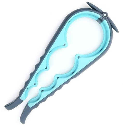 Jar Opener for Weak Hands – 4-in-1 Bottle Opener Tool for Seniors, Arthritis, Easy Grip Non-Slip Lid Opener for Jars, Cans, Beverage Caps – Durable Kitchen Gadget (Sky Blue)