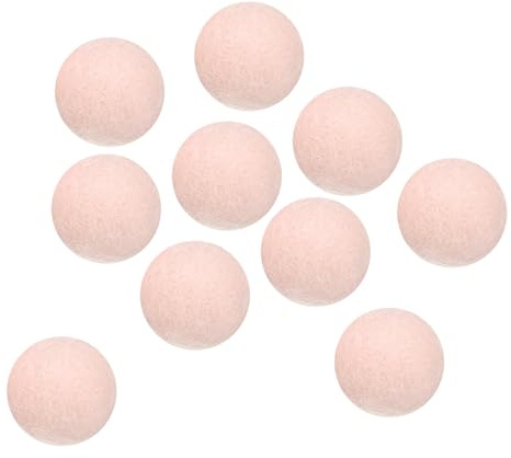 PATIKIL Boules De Laine Feutrée Perles De Laine Feutrée Pompon 3.1cm 31mm Rose Clair Pour Projets De Bricolage Artisanat À La Main DIY Pack De 10