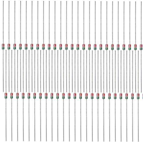 Gurtt 50 Pieces 1N34A Germanium Diode 50mA 65V Low Voltage Drop Diode for AM FM TV IF Radio Circuits