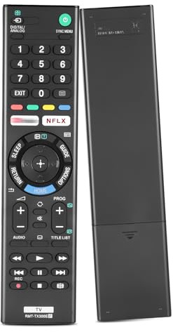 Replacement Remote Control for Sony TV, RMT-TX300E Universal Remote Control for Sony Bravia Smart LED UHD LCD HD Google TVs RMT-TX300U RMT-TX100U with NFLX and You Tube Buttons, No Setup Required