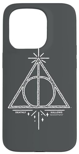 Hülle für iPhone 15 Pro Harry Potter Deathly Hallows Line Art