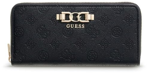 GUESS Geldbörse Anise SLG Zip Around Wallet Black Logo schwarz
