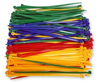 OC-PRO CABLE TIES Assortiment de colliers de câblage Rilsan couleur Longueur 200 mm Largeur 4.8 mm 200 colliers (vert, jaune, rouge, bleu) en nylon coloré