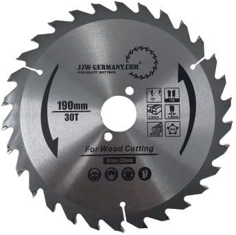 HM-Kreissägeblatt D= 190 x 30 mm mit Z= 30 WZ kompatibel mit Bosch PCM 7, Bosch GKS 190 oder Bosch PKS 66, Einhell RT-CS190 und andere