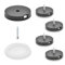 Wagner QuickClick® Stoppgleiter Möbelgleiter Stuhlgleiter 4er-Set zum Anschrauben - 4X Basis+Schraube+Gleiteinsatz rutschhemmend austauschbar - STOPP - Durchmesser Ø 30 mm - Made in DE - 15804300