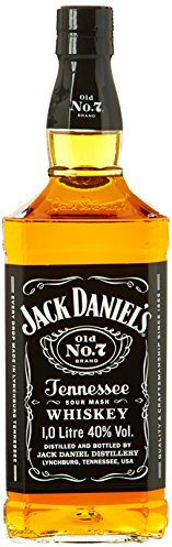 Jack Daniel's Old N°7 Tennessee Whiskey 1L - Whisky Américain Iconique - Filtré sur charbon de bois d'érable - Aux Notes de Vanille, Caramel & Chêne - Idéal Pur, sur Glace ou En Cocktail.