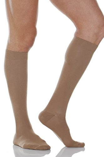 Relaxsan 820 (Beige 5-XL) Kompressionsstrümpfe 18-22 mmHg Herren und Damen, Abgestufte Kompression Socken