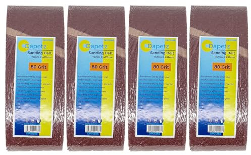 Dapetz ® 20 X Power Tool Sander Sanding Belt Belts 75mm X 457mm 80 Grit Medium
