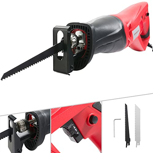 Arebos Säbelsäge 750 W | Universalsäge | elektrische Reciprosäge | werkzeuglos verstellbarer Sägeschuh | werkzeugloser Sägeblattwechsel | inkl. 2 Sägeblätter | 2700 U/min | 130 mm Schnitttiefe