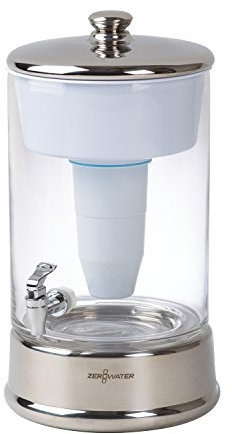 ZeroWater Wasserfiltersystem 9L, aus Glas, Gratis Wasserqualitätsmessgerät, BPA-frei und zertifiziert zur Reduzierung der Menge von Blei und anderen Schwermetallen, Wasserfilterpatrone inklusive