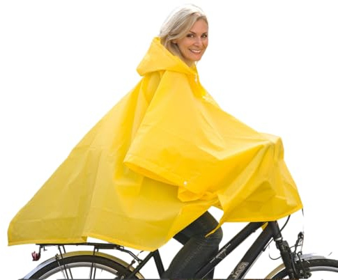 WENKO Regen-Poncho Regenponcho Universal Regenschutz mit Kapuze Regenüberzug Regenjacke | WENKO, Regenjacke, Einheitsgröße, Outdoor, Fahrrad, Camping, leicht, wiederverwendbar, platzsparend, wetterfest