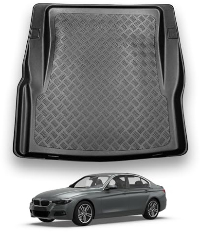 NOMAD Boot Liner Mat for BMW 3 Series Saloon 2012-2019 | Tailored PE Car Boot Protector Tray, Waterproof Raised Edge Trunk Mat, Easy Clean Cargo Floor Liner