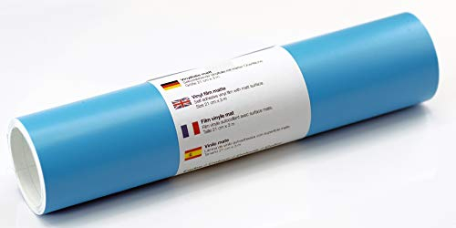 Selbstklebende Wandtattoo-/ Plotterfolie Vinylfolie matt 21 cm x 3 m, Farbe:357 Hellblau