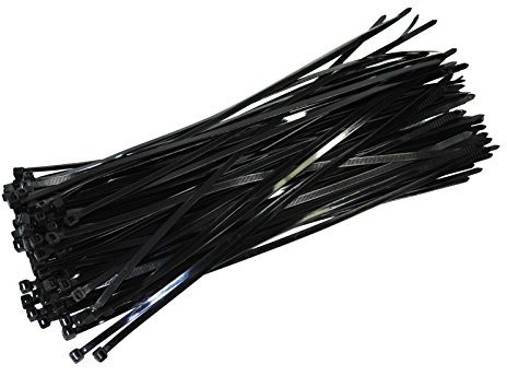 100 Stück Kabelbinder schwarz 300 mm x 4,8 mm Handwerker Qualität cable ties kurz 30 cm 22,2kg Zugkraft