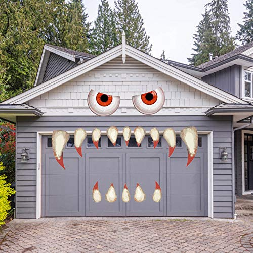 YEESEN Halloween-Monster-Gesichtsdekorationen, Outdoor-Garage, Torbogen, Tür, Fenster, Auto, Halloween-Party-Dekoration