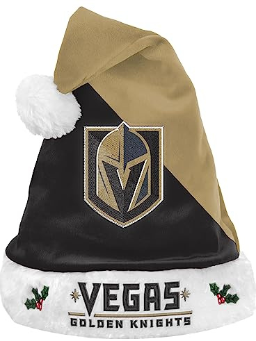 FOCO Vegas Golden Knights 2020 Basic Santa NHL Weihnachtsmannmütze, One Size