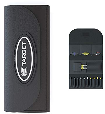Target Darts Tri Fold Darts Wallet, Black, 3 Darts