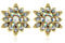 Treuheld® Ohrstecker mit Kristall-Blume und Glitzer | 3 Farben [02.] - gold