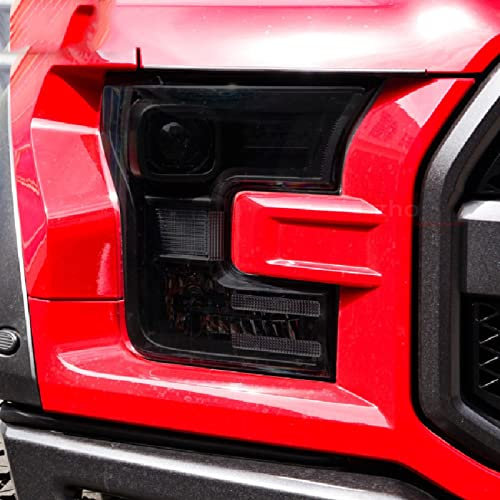 Teinte de Phare de Voiture Noir Film de Protection Protection Transparent TPU Autocollant Accessoires, pour Ford F150 2015-2020 Raptor SVT