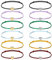 12 Piezas Pulseras de la amistad de cuerda con Corazón, Ajustables, Regalo Vistoso para Novia, Mejor Amiga, Parejas, mujer y niña