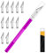 Artcut 11 Pz Taglierino, Cutter Di Precisione, Taglierino Di Precisione, 1 Pz Bisturi con 10 Lame Taglierino, Bisturi Modellismo Taglierino Mini Cutter, Bisturi per Pane, Taglierino Piccolo(Viola)