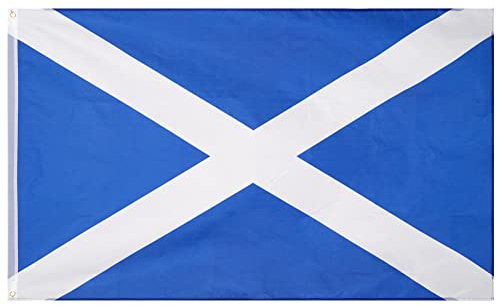 MUWO Flagge Nations Together 90 x 150 cm Nationalmanschaften, doppelseitige Gartenflagge, wetterfeste Fanflagge, Fußballflagge Polyester Länderfagge Deutschland mit Ösen (Schottland)