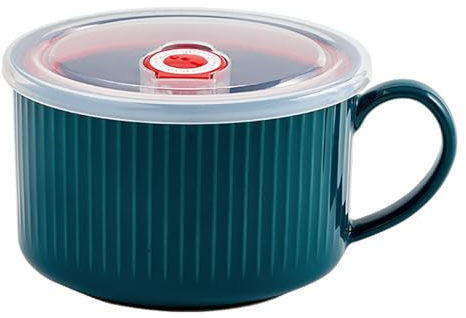 Groß Tasse Kaffeetasse Groß Kaffeebecher Keramik Teetasse,700 ml Große Suppentasse,Groß Müslischalen mit Henkel Tee Becher Porzellan Salatschüssel Ramen Schale