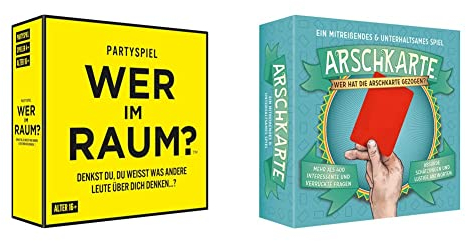 Kylskapspoesi 43006 - Wer im Raum? Denkst du du weißt,was andere über Dich Denken?, Large & 43015 - Arschkarte – Wer hat die Arschkarte gezogen? Large