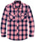 J.VER Flannel Shirt Mens Cotton Long Sleeve Lumberjack Check Shirt Casual Regular Fit Button Down Work Plaid Shirts Pink XL