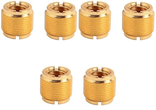 ibasenice 3pcs Male to Female Microphone Stand Thread Adapter Screw Converter for Mic Mounts and Audio Equipment Golden Color for