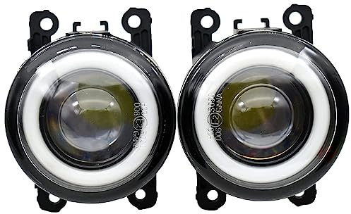OUSIKA Auto LED Nebelscheinwerfer, Angel Eye Drl Nebelscheinwerfer Tagfahrlicht H11 12V, Für Suzuki Jimny Jb64 Jb74 2018 2019 2020