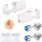 AVYRING Ohr-Piercing-Pistole Kit, selbst Einweg-Ohr-Piercing-Kit 316L chirurgischen Edelstahl mit runden kubischen Zirkoniumdioxid, zu Hause selbst Ohr Piercer Kit Werkzeug mit 4mm blau CZ Stud