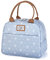 Lekespring Bolsa Termica Porta Alimentos 9L | Nevera Portatil Pequeña Antifugas - Bolsa Comida Trabajo sin BPA - Bolsa Termica con Superficie Impermeable,para Hombres y Mujer - Azul Geométrico