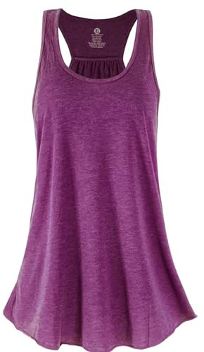 SepiMeli Flowy Triblend Racerback Tank Top Regular und Übergrößen für Damen, dahlie, Mittel