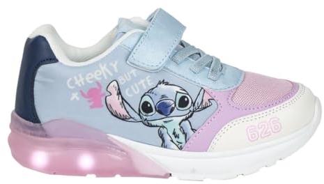 Disney Stitch Mädchen Schuhe, Sportschuhe für Mädchen, Stitch Sneakers mit Lichtern, Geschenk für Mädchen, Größen EU 30 bis 35 (Mehrfarbig, EU Schuhgrößensystem, Jugendliche, Damen, Numerisch, M, 35)