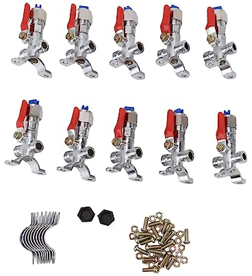 Juego de 10 boquillas atomizadoras de aleación de zinc, puntas de pulverización de alta presión para riego de plantas agrícolas, riego de césped y paisajismo, compatible con ventiladores y tractores