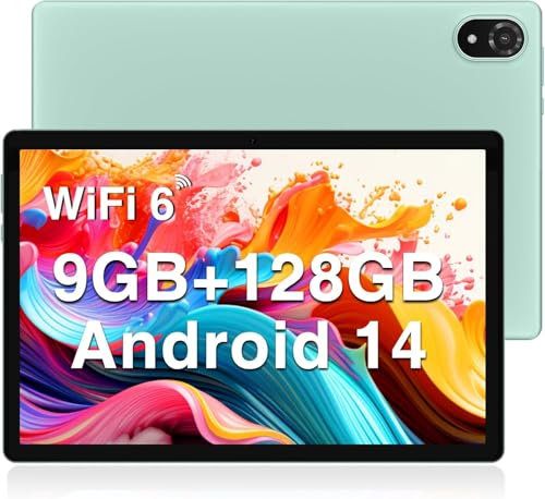 DOOGEE U10 Tablet 10 Zoll Android 14 Tablet PC, 9GB RAM +128GB ROM(1TB TF) Kinder Tablet 1280 * 800 HD, 8MP+5MP, 5060mAh, BT5.0, TÜV Eye Protection, WIFI6, 5MP+8MP, OTG, Type C, 3.5mm Headphone Jack