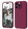 GOODVISH 3 in 1 Silicone Cover per iPhone 16 Pro Max 6.9, Custodia con 2 Pellicola Vetro Temperato [Protezione Fotocamera] Protezione Anticaduta Case per Cellulare Antiurto Resistente, Vino Rosso