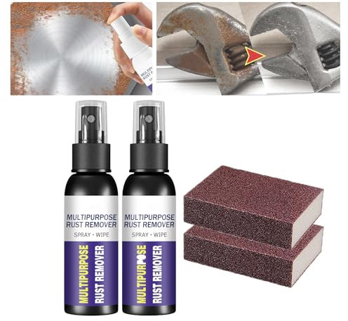 XIRUJNFD Multipurpose Rust Remover Spray, Car Tire Wheel Rust Removal Spray, Iron Powder Remover Spray, Rust Remover Spray for Metal, Car Rust Removal Spray (2,50ml)