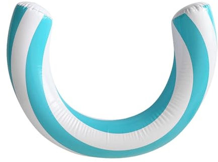 Flotadores de piscina de verano – Colchón flotante inflable grande, tumbona de agua grande para piscina y playa | Flotadores de natación curvados inflables, balsas de piscina de verano para adultos y,