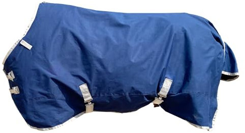 XUANNIAO 1200D Winter-Pferde-Decke, wasserdicht, 220 g, warme Baumwollfüllung, Premium, mittelschwer, 205,7 cm, 155 cm, Dunkelblau