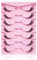 Lot de 7 paires de demi-cils naturels - Ruban transparent - Aspect naturel - Faux cils - Réutilisables - Maquillage léger