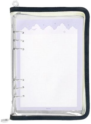 Transparenter 6-Loch-Ordner mit Softcover | A5 oder A6 Organizer für Schule, Reisen und Studenten