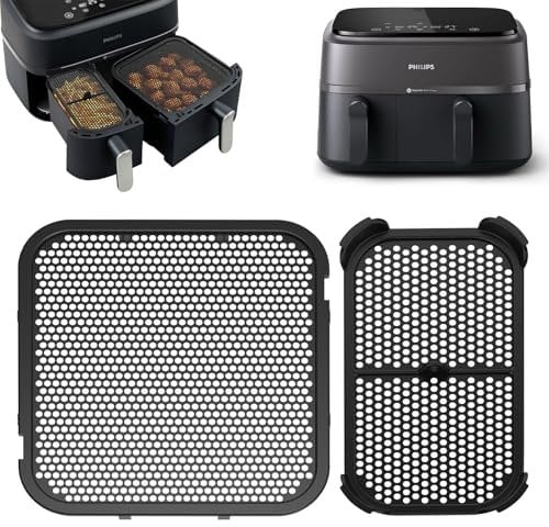 Spritzschutz für Philips Airfryer Dual Basket 3000 Series - Wiederverwendbarer Silikon-Spritzschutz für Heißluftfritteuse, Effektiver Schutz der Heizspirale, Einfache Reinigung, Robustes Zubehör