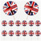 AK Giftshop VE Day 80th Anniversary Party Food & Cake Toppers Picks Decorations Flags (pack of 14)