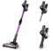 GYWZTJ Aspirateur Balai sans Fil Puissant, 39 Mins Aspirateur sans Fil Puissant avec LED Écran Tactile et Brosse Anti-Emmêlement, avec Réservoir d'eau et Types de Brosses Anti-Acariens (Violet)