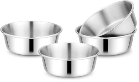 Sknrlko Children'S Stainless Steel Bowl Set Bowls 304 18/8 Stainless Steel 10 Ounces Dishwasher Safe 4Pack