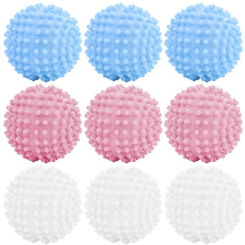 9 palline per asciugatrici, palline per asciugatrici, riutilizzabili, per piumini, per lavatrici, dryer Balls, asciugatrice per la pulizia dei vestiti